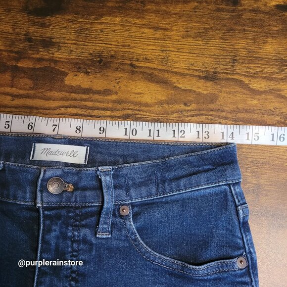 Madewell Jeans 28 Skinny 9" Mid Rise Woodland Wash MA938 Tummy Control Stretch - Picture 8 of 13